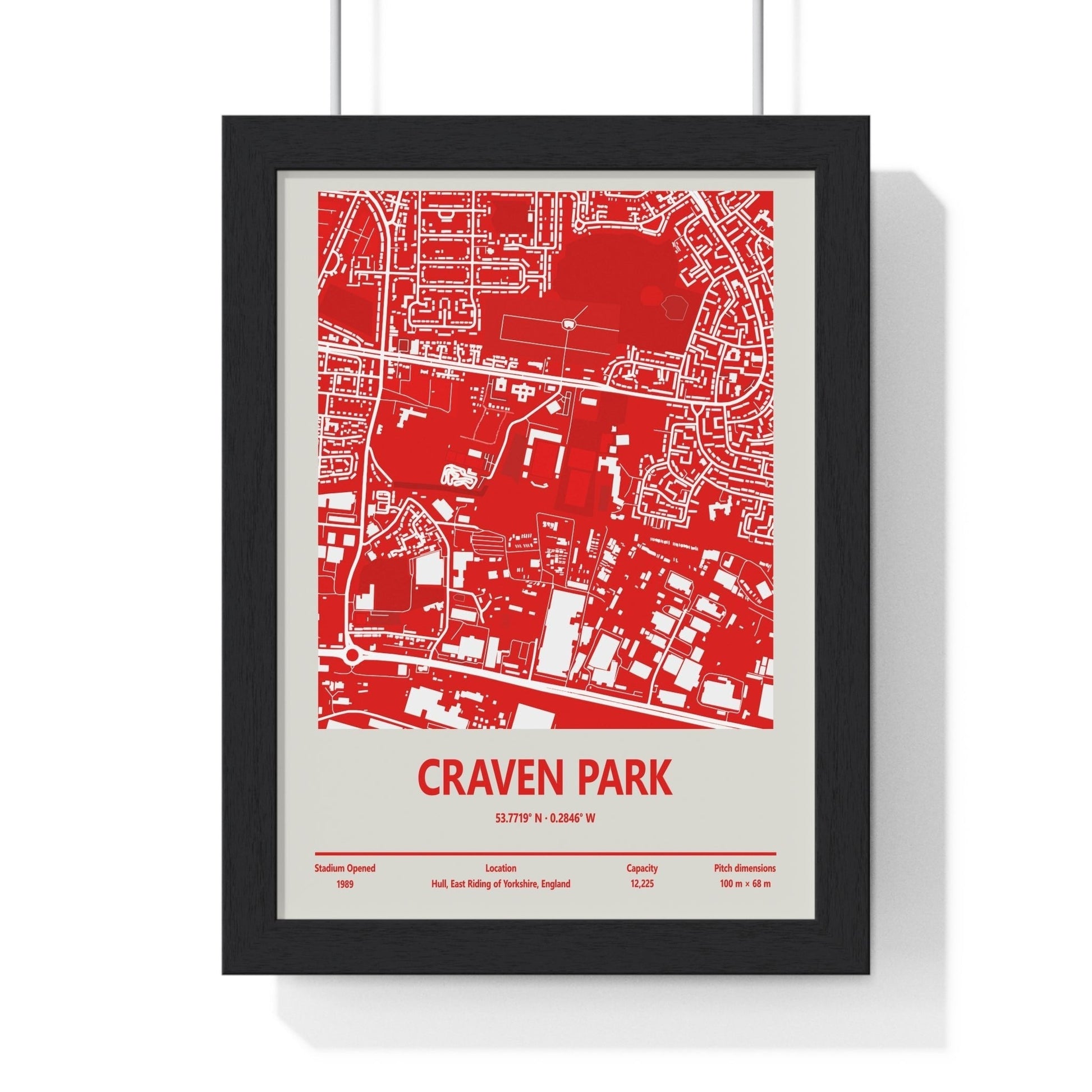 Craven Park Hull KR Stadium Map Poster