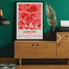 Framed Craven Park Hull KR Stadium map print wall display