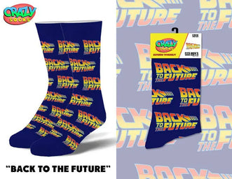 Socks Back to the Future Socks – Official Retro Movie Gift for Classic Film Fans Crazy Socks