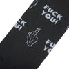 Socks Funny Middle Finger Socks – Black Offensive Novelty Gift for Adults & Teens Crazy Socks