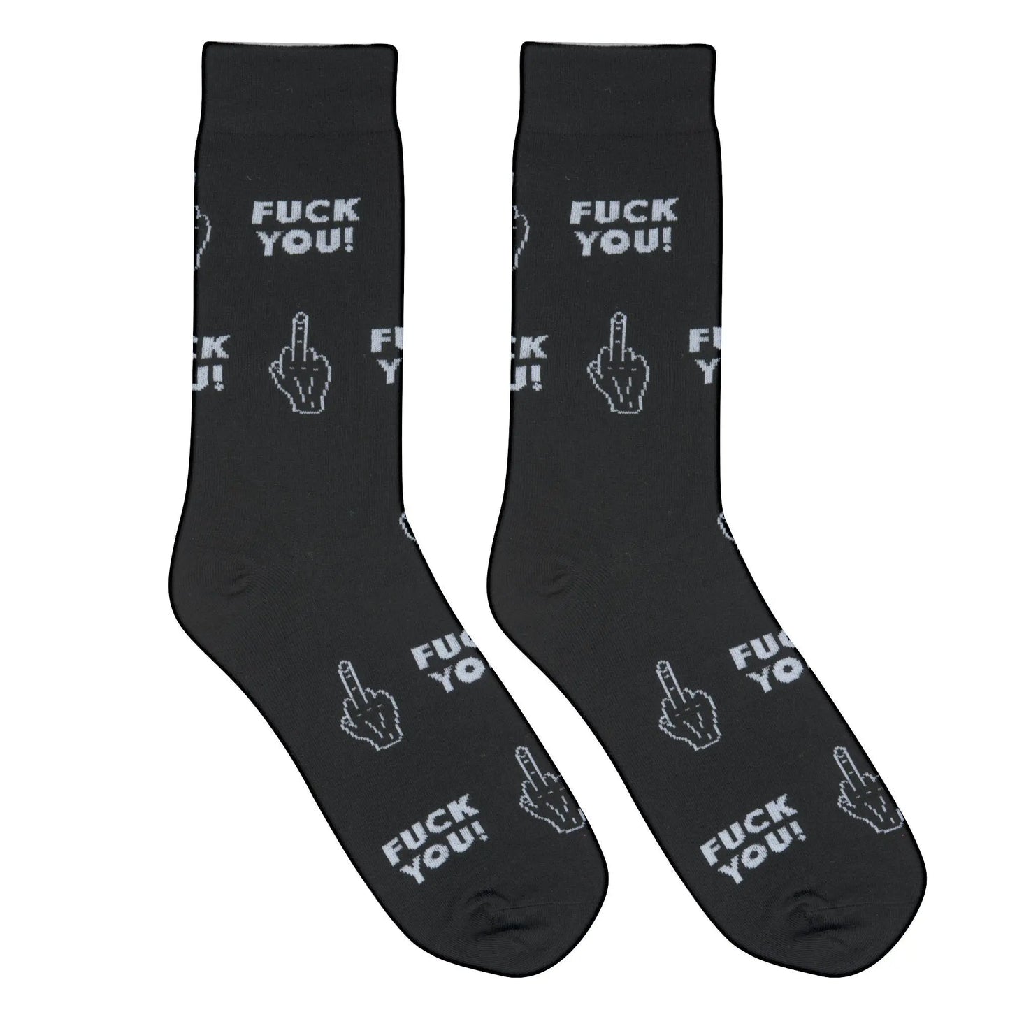 Socks Funny Middle Finger Socks – Black Offensive Novelty Gift for Adults & Teens Crazy Socks