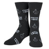 Socks Funny Middle Finger Socks – Black Offensive Novelty Gift for Adults & Teens Crazy Socks