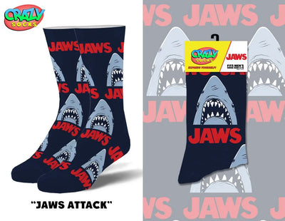 socks Jaws Shark Socks – Official Movie Design Novelty Gift for Film Fans & Collectors Crazy Socks