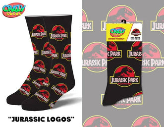 Socks Jurassic Park Socks – Official Logo Novelty Gift for Dinosaur & Movie Fans Crazy Socks