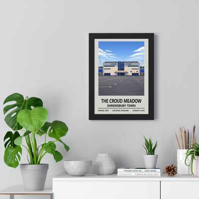 Framed Croud Meadow Shrewsbury poster