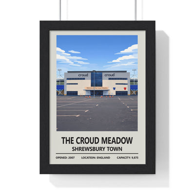 Framed Croud Meadow Shrewsbury poster