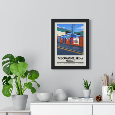 Framed Crown Oil Arena Rochdale poster