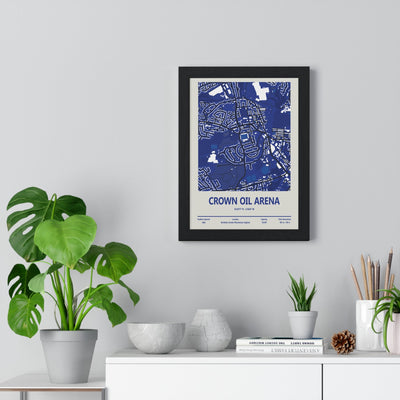 Framed Crown Oil Arena Rochdale Stadium map print