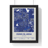 Framed Crown Oil Arena Rochdale Stadium Map poster