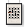 Cryptic Crossword print framed in a black frame, ready to hang