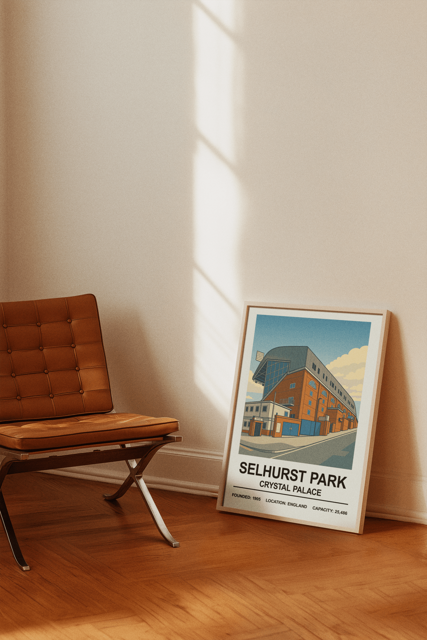 Crystal Palace Selhurst Park Stadium Print - Poster Kingz - A5 (unframed) 5.8 × 8.3 in - 