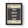 Personalised music wall art framed print displayed in a modern home interior