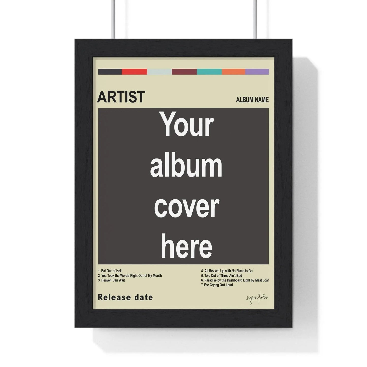 Custom Album Cover Poster – Personalised Music Wall Art - Poster Kingz - A5 (unframed) - Vintage - 