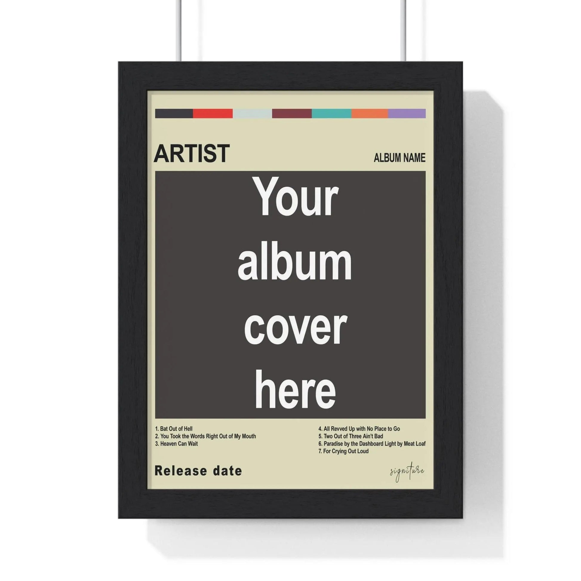 Custom Album Cover Poster – Personalised Music Wall Art - Poster Kingz - A5 (unframed) - Vintage - 