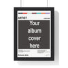 Close-up of high-quality glossy finish on custom music poster