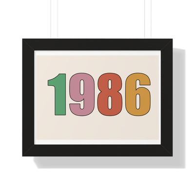 Framed Custom Retro Year poster