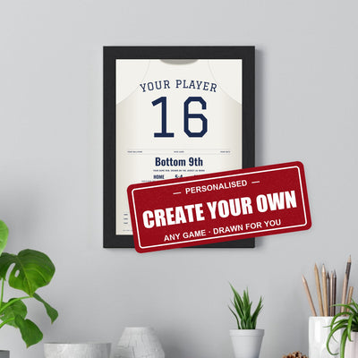 Custom Baseball Jersey Poster - Create Your Own MLB Moment Print