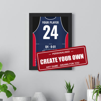 Custom Basketball Jersey Poster - Create Your Own NBA Moment Print