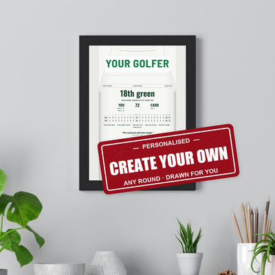 Custom Golf Poster - Create Your Own Caddie Bib Moment Print
