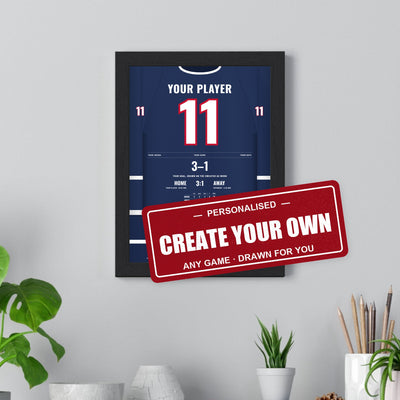 Custom Ice Hockey Sweater Poster - Create Your Own NHL Moment Print
