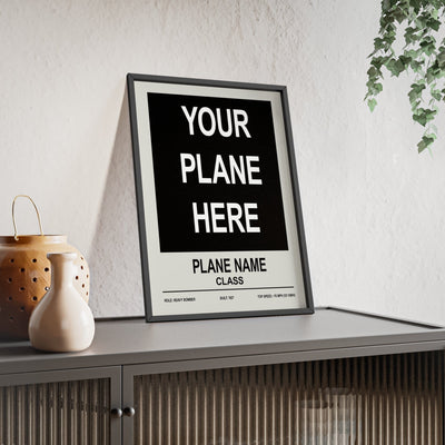 Custom Plane Poster | Personalised Aviation Wall Art - Poster Kingz - A5 (unframed) 5.8 × 8.3 in - 