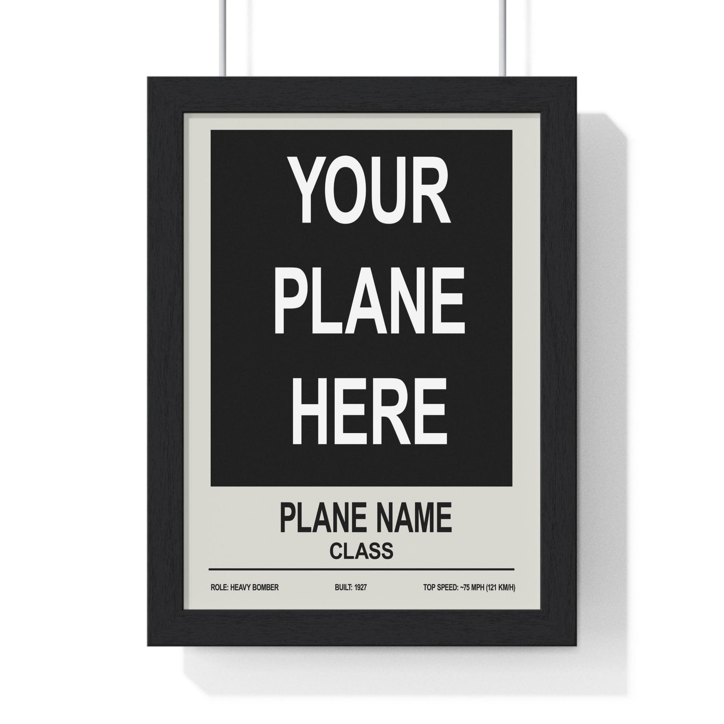 Framed Custom Plane poster