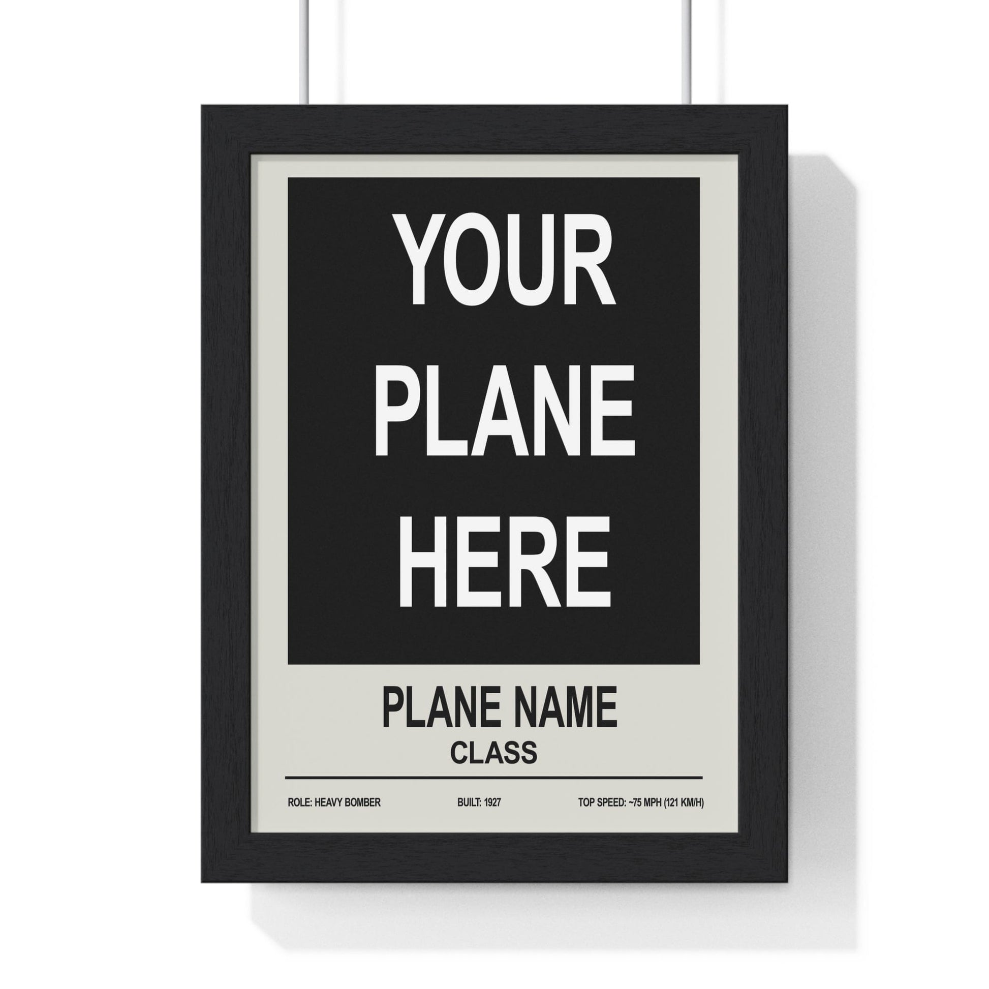 Framed Custom Plane poster