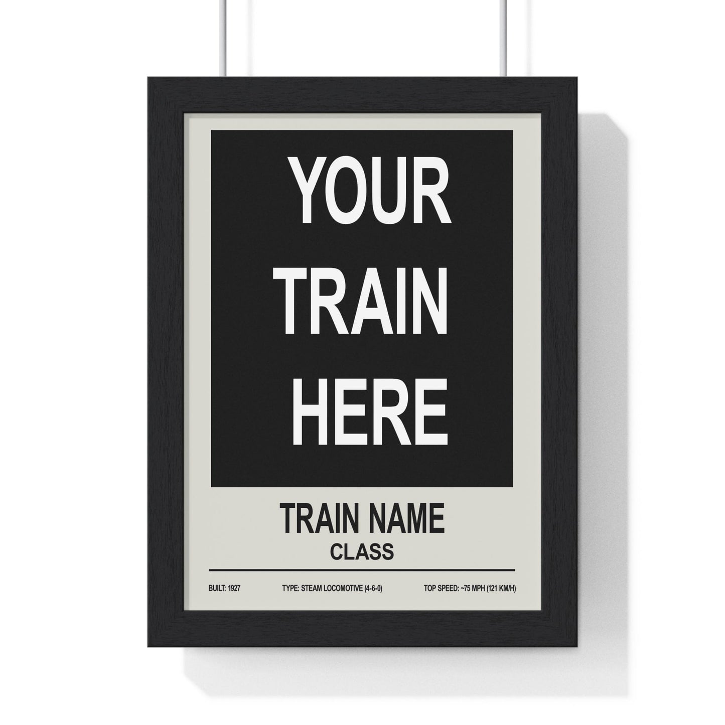 Framed Custom Train poster