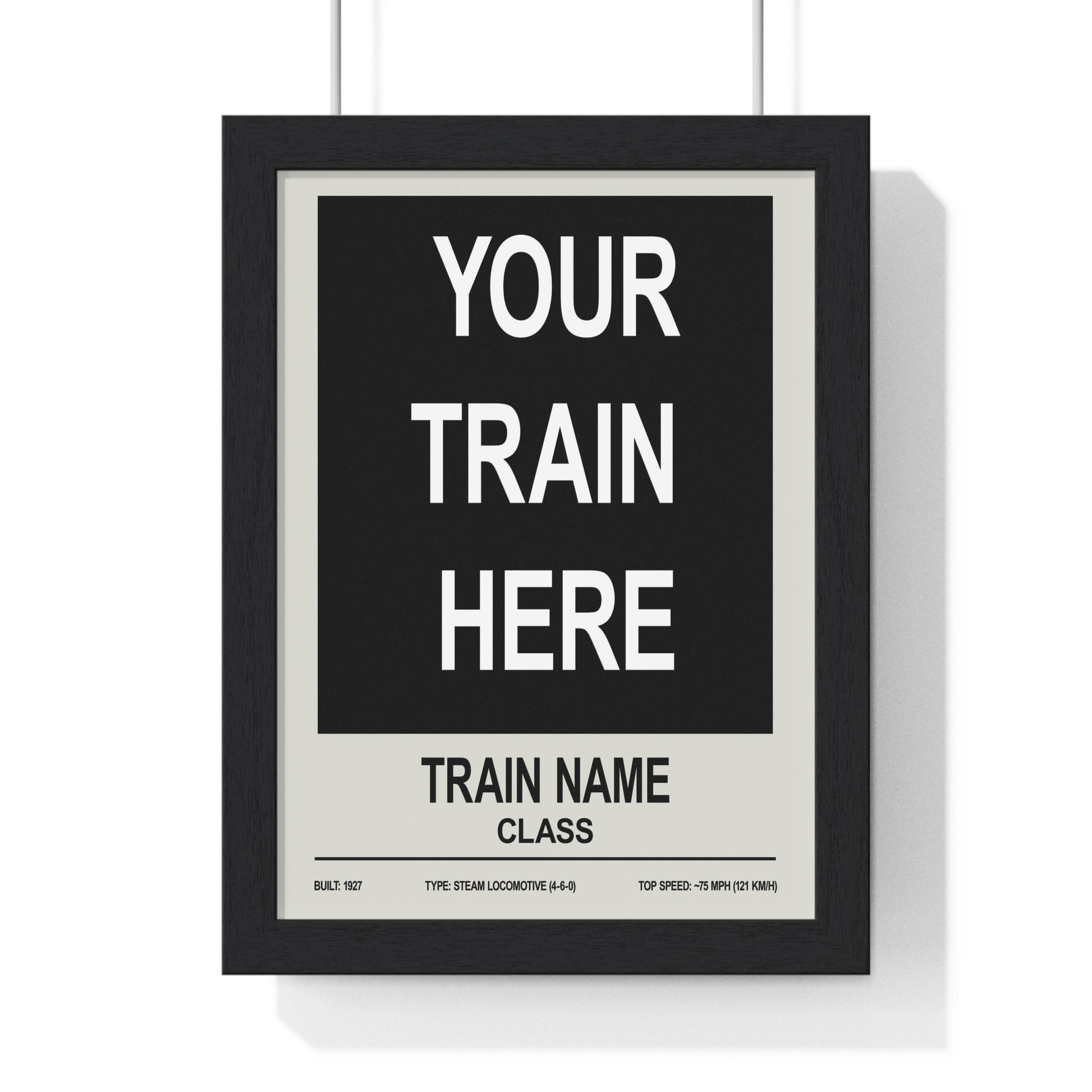 Framed Custom Train poster