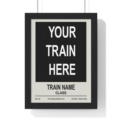 Custom Train Poster – Choose Any Steam, Diesel or Modern Train - Poster Kingz - A5 (unframed) 5.8 × 8.3 in - 