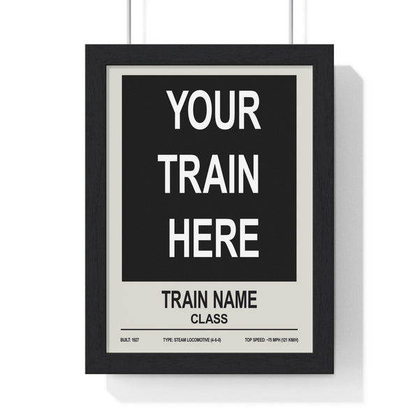 Framed Custom Train poster