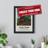 Create your own train print - any locomotive drawn for you by Poster Kingz