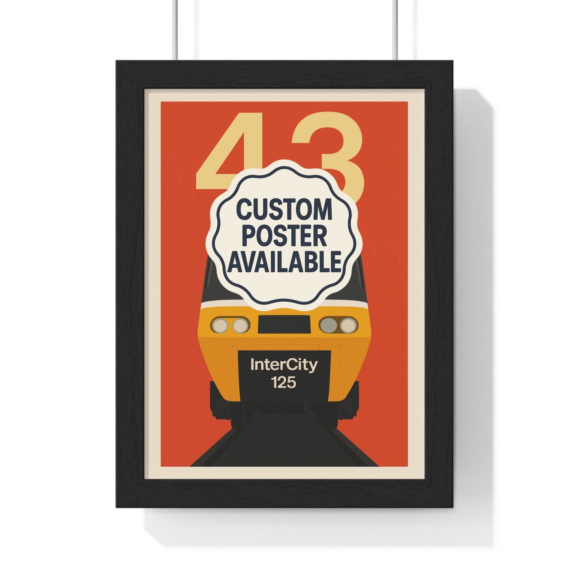 Framed Custom Vector Train poster
