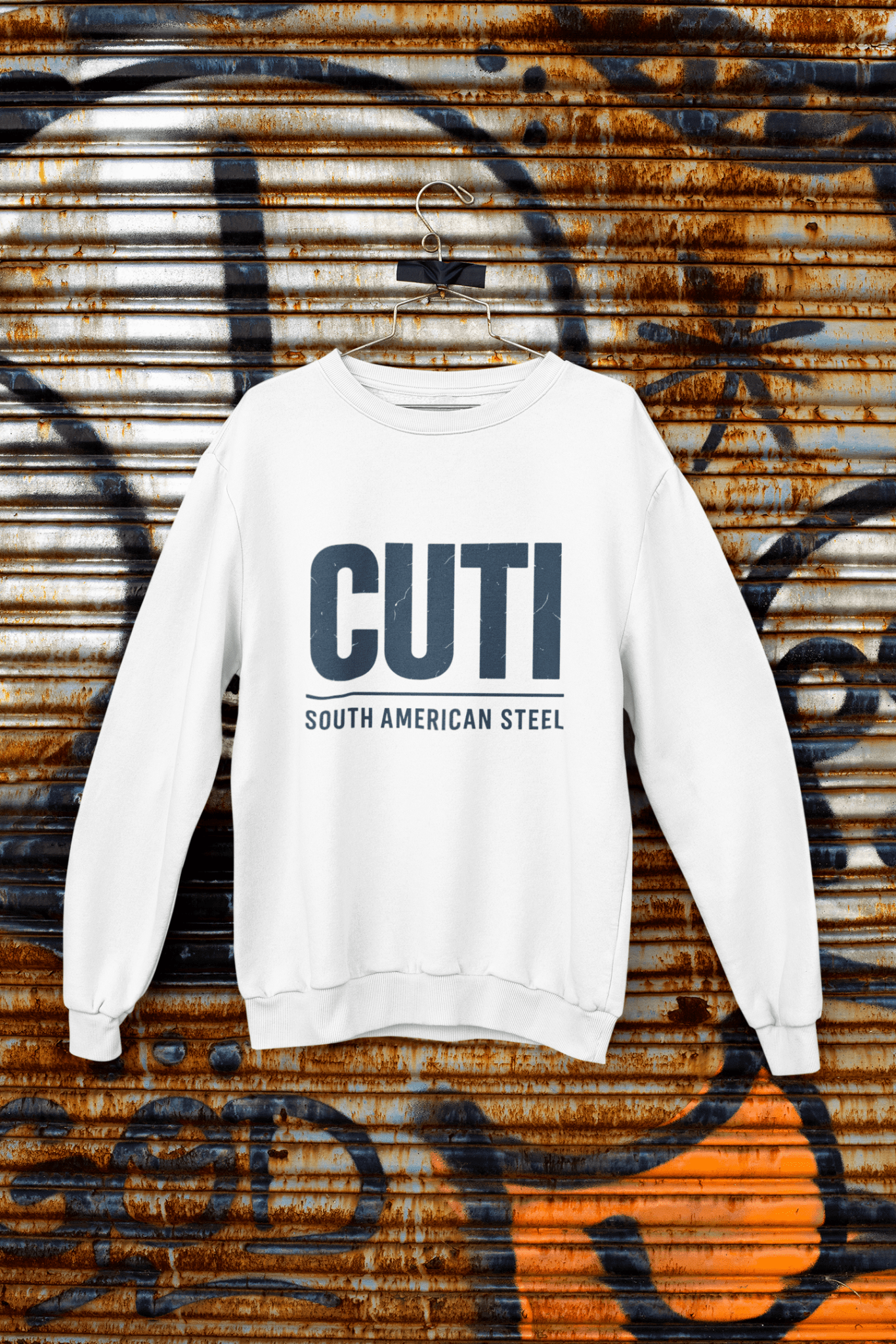 Black t-shirt with Cuti Romero South American Steel & Sweatshirt