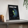 Cypress Point 15th Hole print framed and leaning on a sideboard