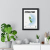 Cypress Point 15th Hole White print framed on a living room wall
