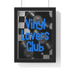 05 Vinyl Records poster framed in black wood frame, bold music wall art design