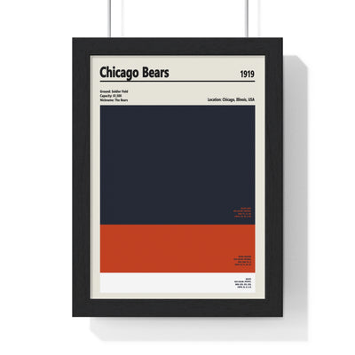 Chicago Bears colour swatch wall art print