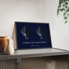 Custom same moon phase print with two names and locations