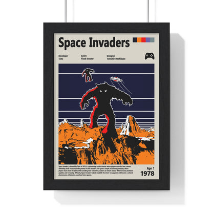 Space Invaders 1978 - Video Game Info minimalist Poster