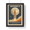 Framed Artemis II Space poster