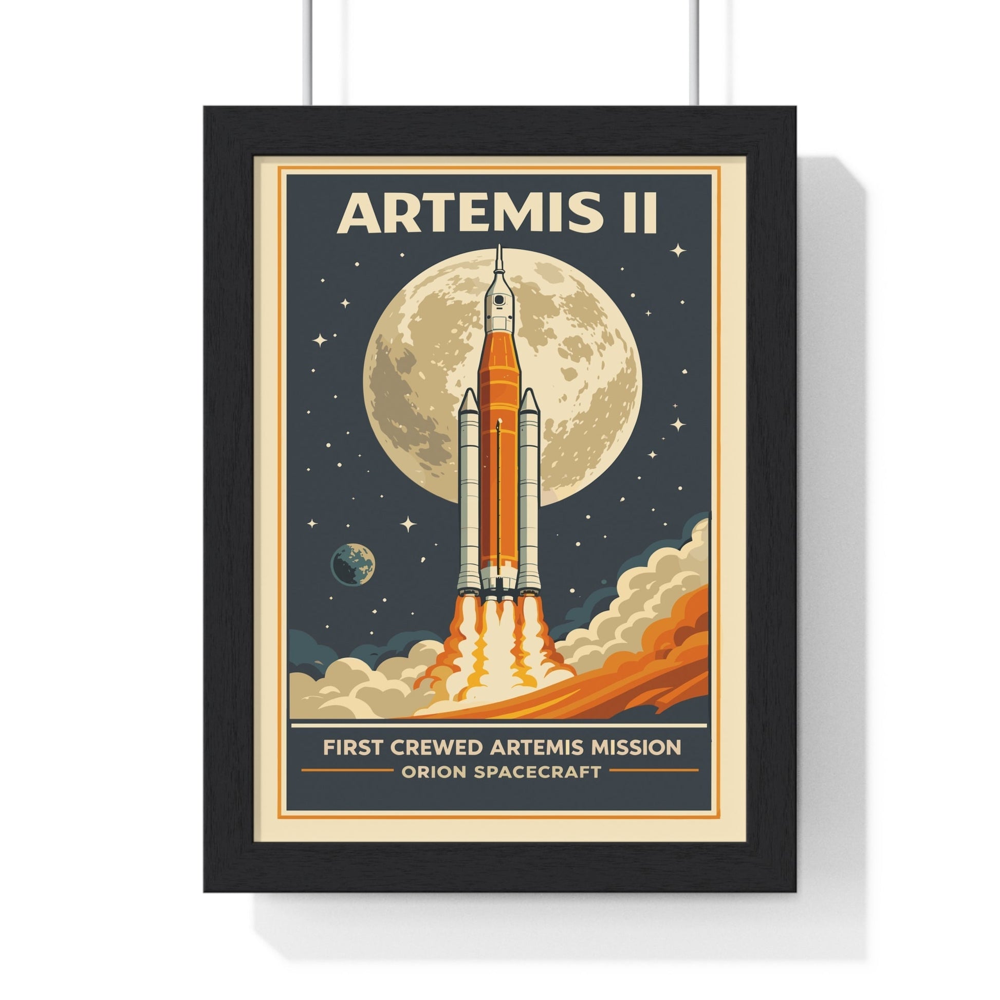 Framed Artemis II Space poster