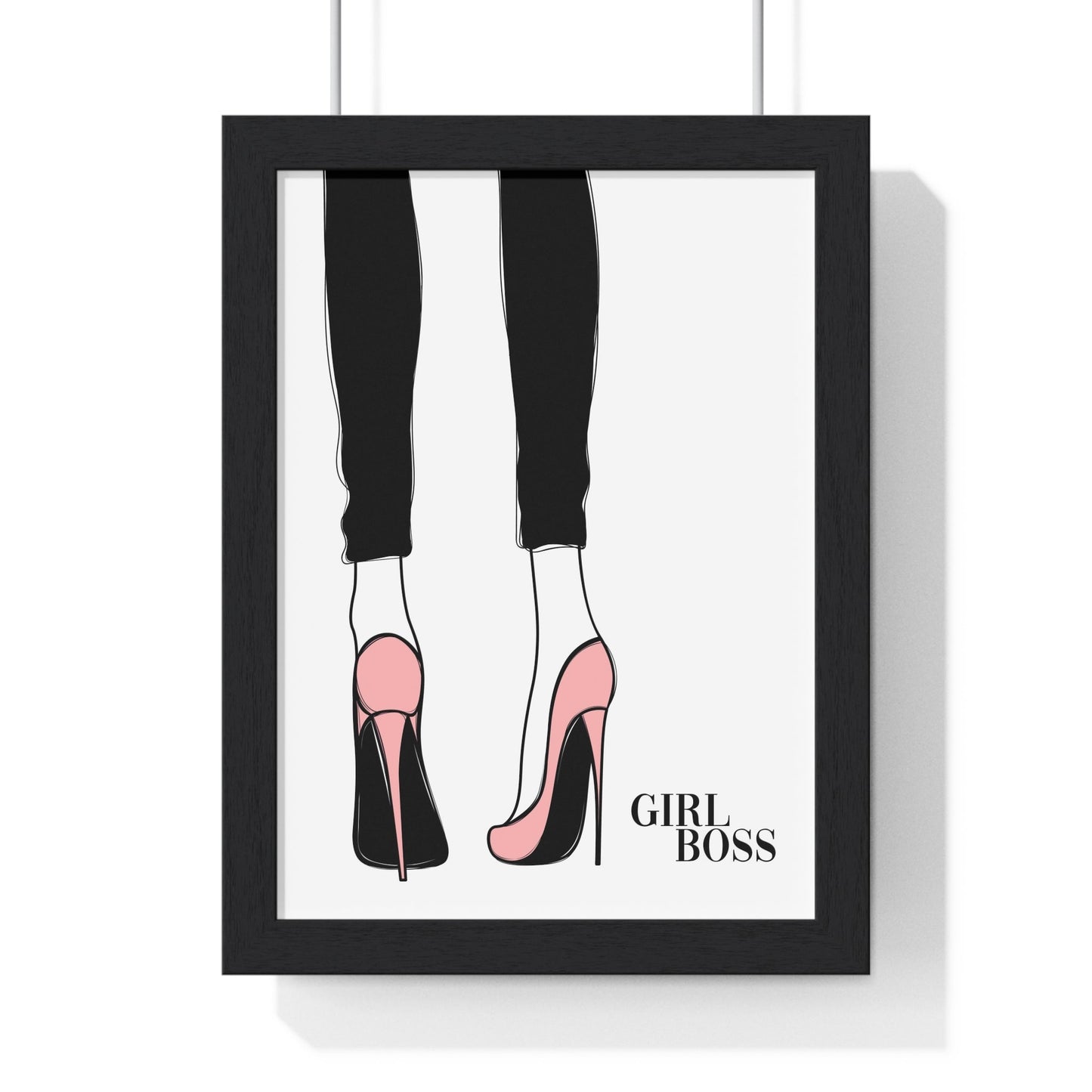 Framed Fashion Set Girl Boss Heels Quote Prints poster