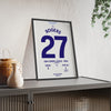 Aston Villa Europa League Final 2026 poster Rogers 27 Freiburg 0-3 Villa print