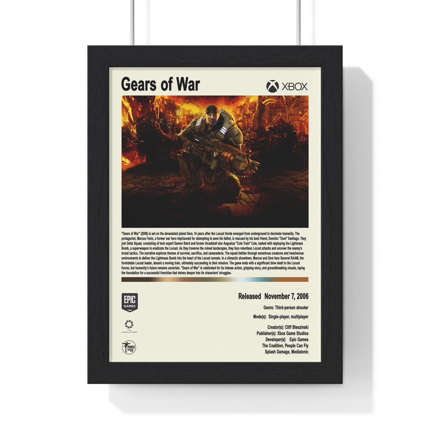 Gears of War 2006 - Video Game Info Poster