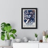 Daikin Park map print framed on a living room wall