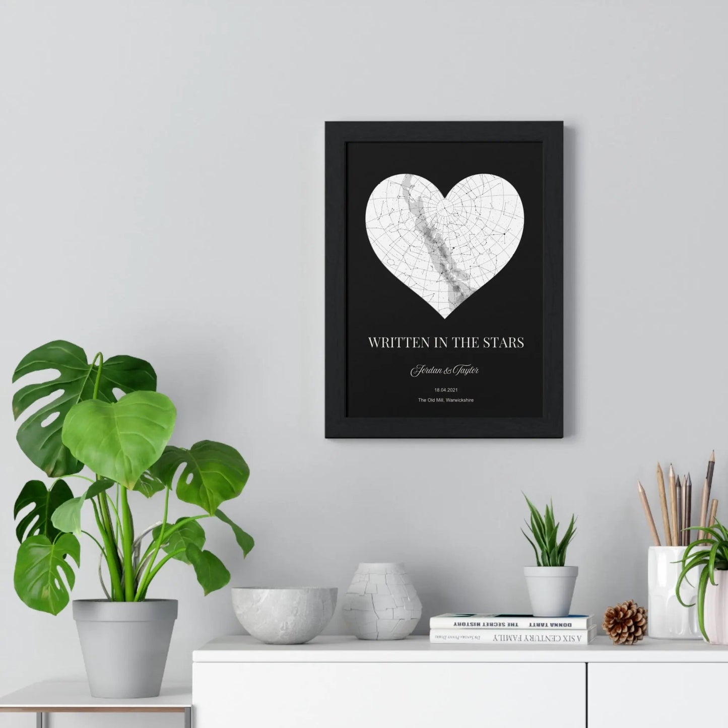Personalised Heart Star Map Print | Night Sky Gift
