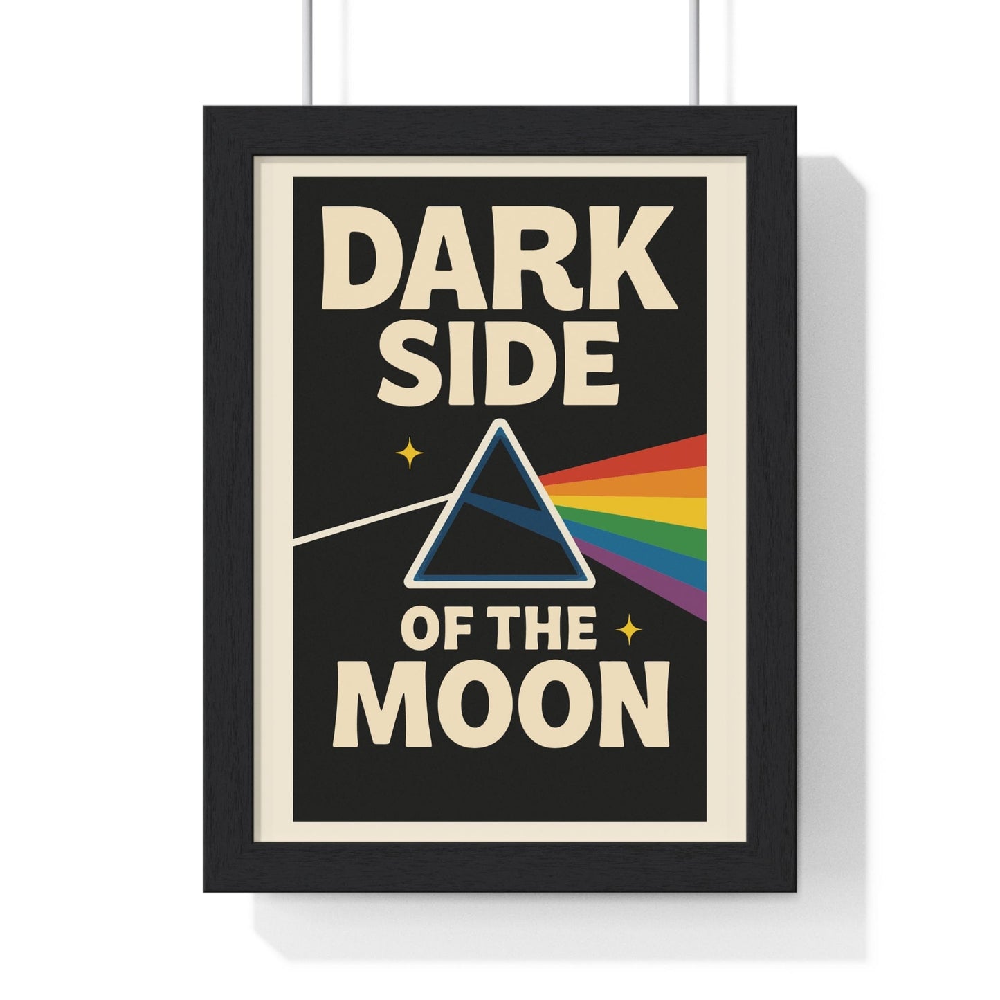 Dark Side of the Moon Poster | Prism Rainbow Music Wall Art Print - Poster Kingz - A5 (unframed) - 