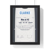 Darren Clarke Royal St George's 2011 Golf Poster - Caddie Bib Final Round Win Print framed in a black frame, ready to hang