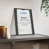 Darren Clarke Royal St George's 2011 Golf Poster - Caddie Bib Final Round Win Print framed and leaning on a sideboard